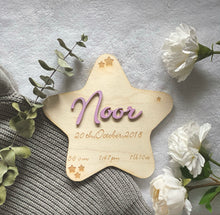 Load image into Gallery viewer, Star Birth Plaque