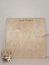 Load image into Gallery viewer, Wooden Number Puzzle