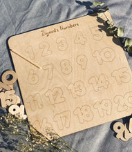Load image into Gallery viewer, Wooden Number Puzzle