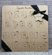 Load image into Gallery viewer, Wooden Number Puzzle